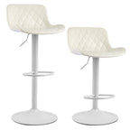 Sgabelli da bar girevoli in pelle sintetica bianchi e neri, set da 2 / set da 4