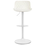 Sgabelli da bar girevoli in pelle sintetica bianchi e neri, set da 2 / set da 4