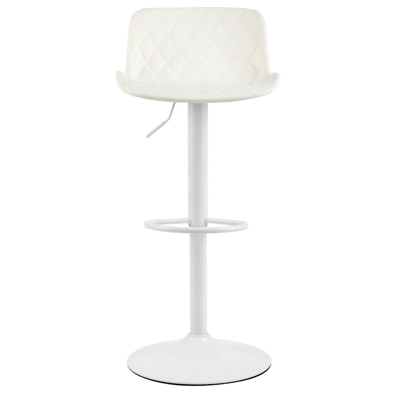 Sgabelli da bar girevoli in pelle sintetica bianchi e neri, set da 2 / set da 4