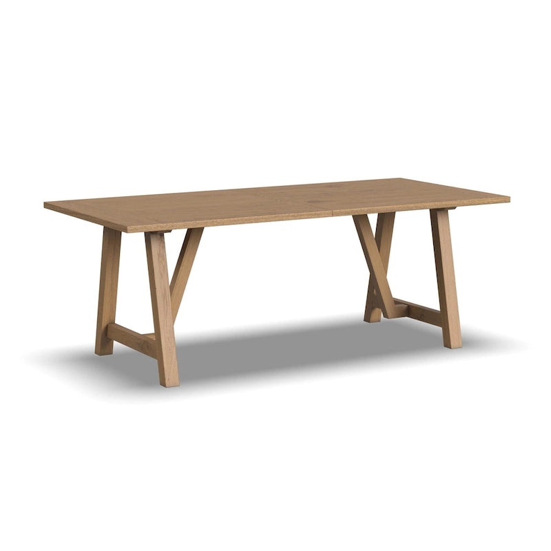 Tavolo da pranzo Brown Trestle, 8 posti, finitura rovere