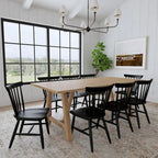 Tavolo da pranzo Brown Trestle, 8 posti, finitura rovere