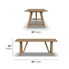 Tavolo da pranzo Brown Trestle, 8 posti, finitura rovere