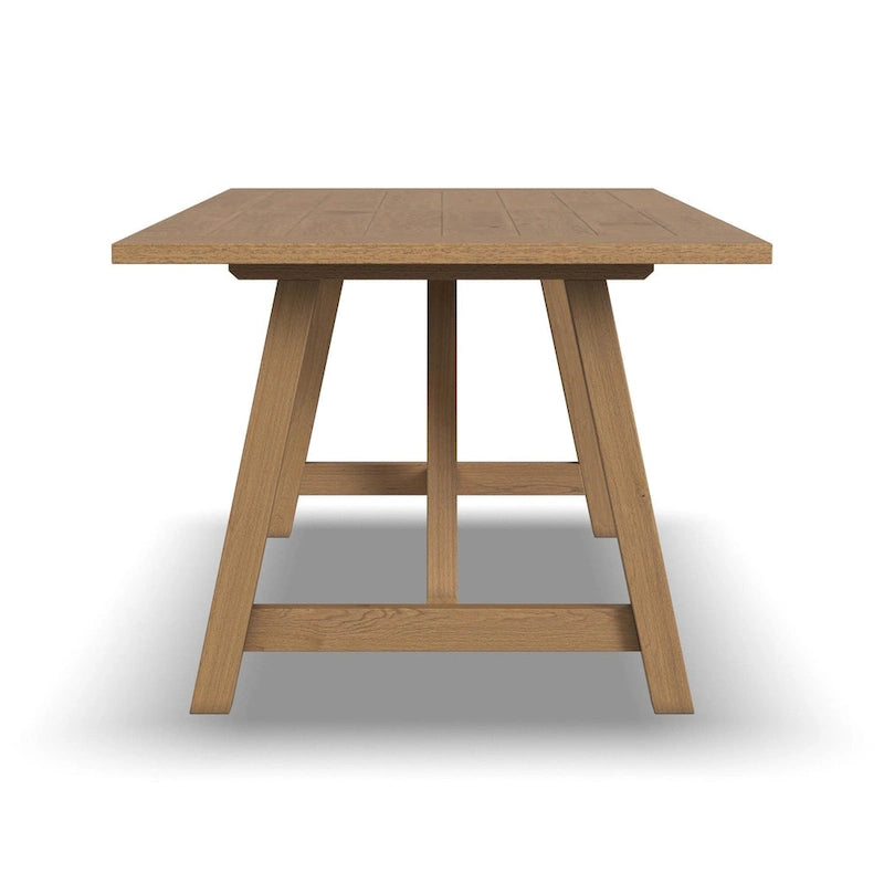 Tavolo da pranzo Brown Trestle, 8 posti, finitura rovere
