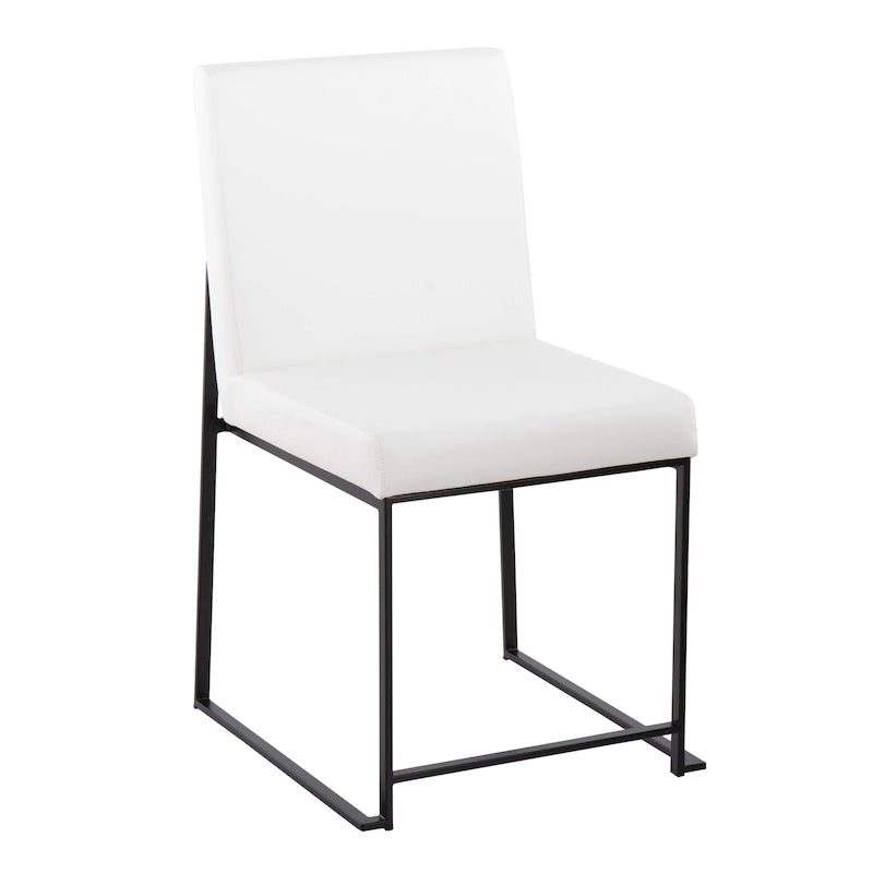 Sedia da pranzo imbottita con schienale alto – Velluto / Similpelle / Tessuto, Set da 2