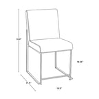 Sedia da pranzo imbottita con schienale alto – Velluto / Similpelle / Tessuto, Set da 2