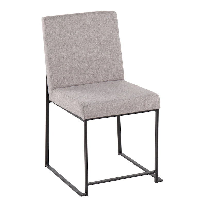 Sedia da pranzo imbottita con schienale alto – Velluto / Similpelle / Tessuto, Set da 2