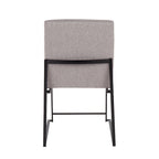 Sedia da pranzo imbottita con schienale alto – Velluto / Similpelle / Tessuto, Set da 2