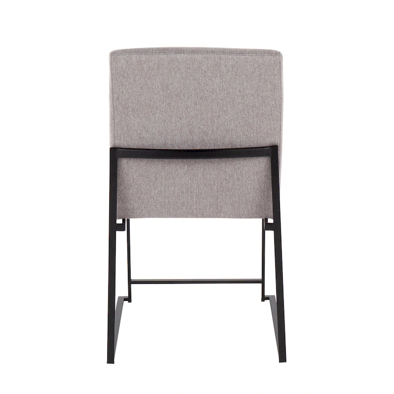 Sedia da pranzo imbottita con schienale alto – Velluto / Similpelle / Tessuto, Set da 2