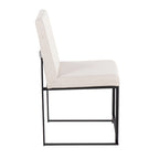 Sedia da pranzo imbottita con schienale alto – Velluto / Similpelle / Tessuto, Set da 2