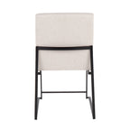 Sedia da pranzo imbottita con schienale alto – Velluto / Similpelle / Tessuto, Set da 2