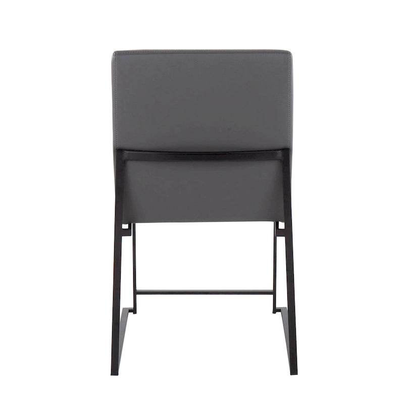 Sedia da pranzo imbottita con schienale alto – Velluto / Similpelle / Tessuto, Set da 2