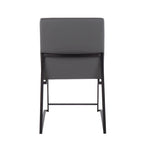 Sedia da pranzo imbottita con schienale alto – Velluto / Similpelle / Tessuto, Set da 2