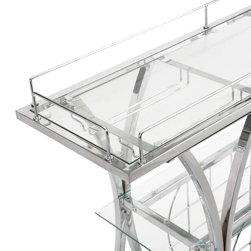 Industrial Bar Cart Kitchen Bar&Serving Cart for Home with Wheels