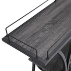 Carrello Bar in Metallo con Ruote, 3 Livelli — Nero / Cromo / Nero+Grigio