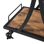 Carrello Bar in Metallo con Ruote, 3 Livelli — Nero / Cromo / Nero+Grigio