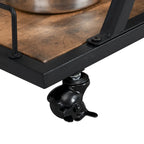Carrello Bar in Metallo con Ruote, 3 Livelli — Nero / Cromo / Nero+Grigio
