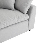 Divano sezionale a L imbottito in piuma con chaise longue reversibile, 4-5 posti a sedere
