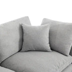 Divano sezionale a L imbottito in piuma con chaise longue reversibile, 4-5 posti a sedere