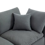 Divano sezionale a L imbottito in piuma con chaise longue reversibile, 4-5 posti a sedere