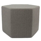 Pouf esagonale grigio, seduta singola