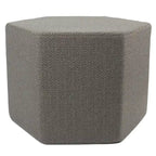 Pouf esagonale grigio, seduta singola