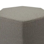 Pouf esagonale grigio, seduta singola
