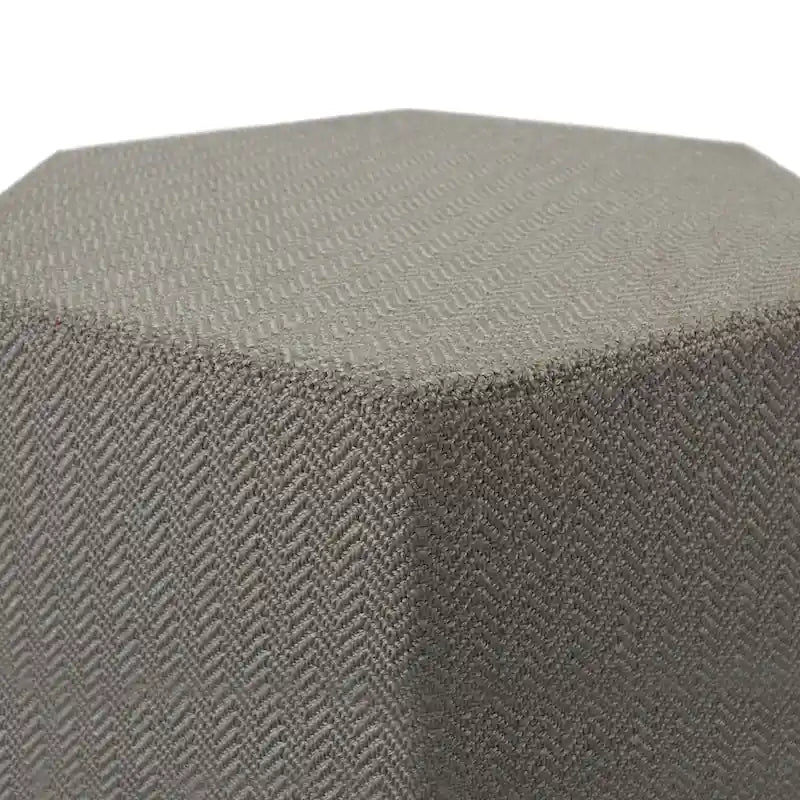 Pouf esagonale grigio, seduta singola