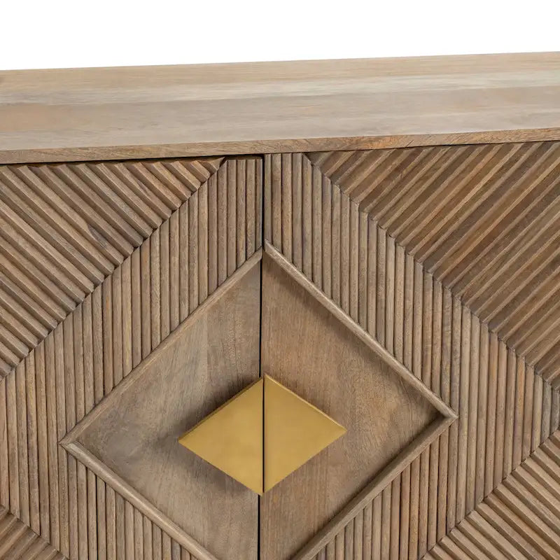 Credenza a quattro ante marrone medio 72x16x34