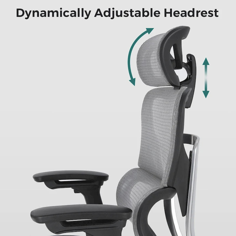 Sedia da ufficio ergonomica con schienale alto in rete – blu / bianca / grigia / marrone, 1 posto