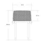 Sedia da ufficio ergonomica con schienale alto in rete – blu / bianca / grigia / marrone, 1 posto