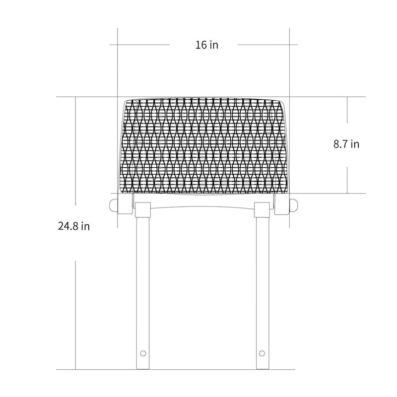 Sedia da ufficio ergonomica con schienale alto in rete – blu / bianca / grigia / marrone, 1 posto