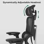 Sedia da ufficio ergonomica con schienale alto in rete – blu / bianca / grigia / marrone, 1 posto
