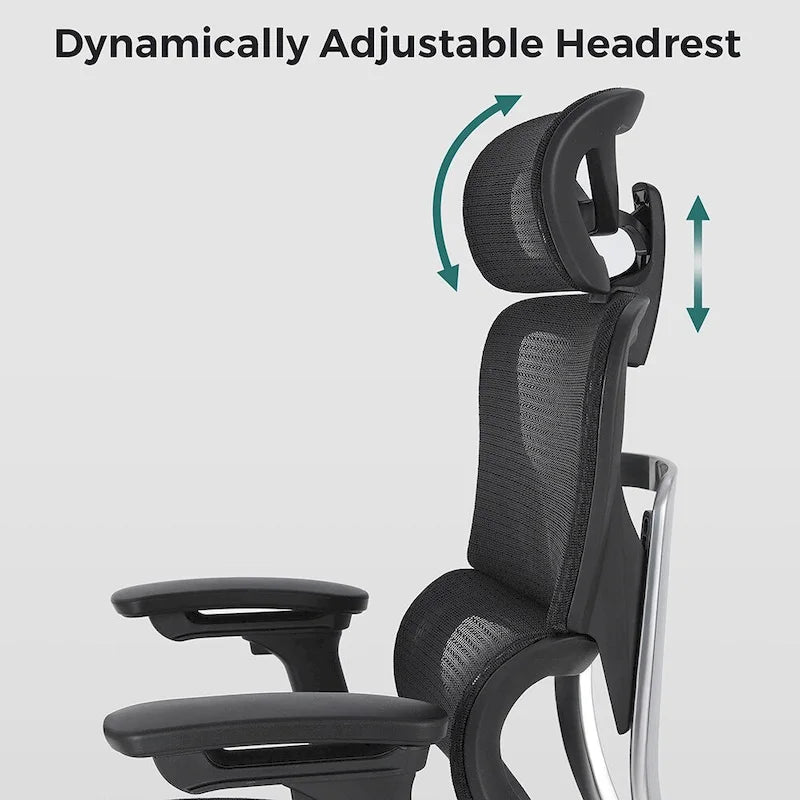 Sedia da ufficio ergonomica con schienale alto in rete – blu / bianca / grigia / marrone, 1 posto