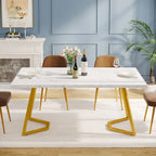 Set da tavolo da pranzo rettangolare marrone retrò per 4 persone con sedie imbottite