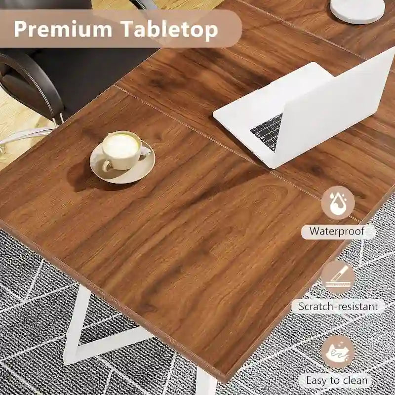Set da tavolo da pranzo rettangolare marrone retrò per 4 persone con sedie imbottite