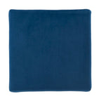 Pouf quadrato in velluto con bordo dorato — Blu navy / Smeraldo / Crema, Seduta singola