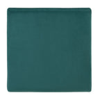 Pouf quadrato in velluto con bordo dorato — Blu navy / Smeraldo / Crema, Seduta singola