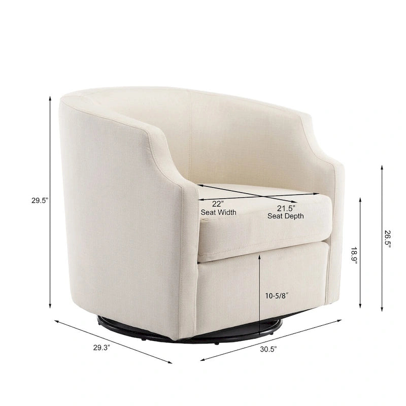 Poltrona a botte girevole e a dondolo, grigio/azzurro/naturale, seduta singola