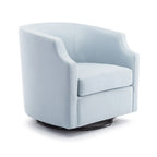 Poltrona a botte girevole e a dondolo, grigio/azzurro/naturale, seduta singola