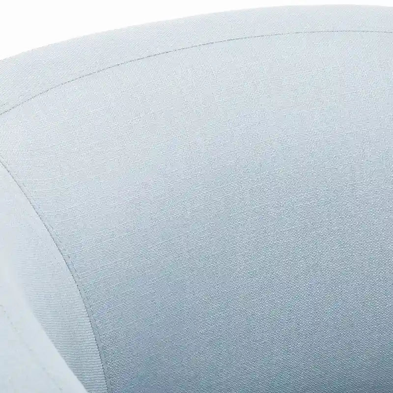 Poltrona a botte girevole e a dondolo, grigio/azzurro/naturale, seduta singola