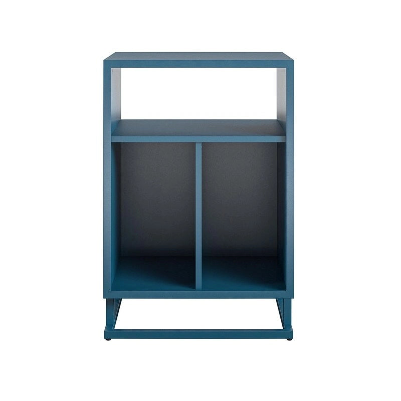 Mobile per giradischi, blu/noce, laminato e metallo