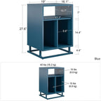 Mobile per giradischi, blu/noce, laminato e metallo