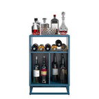 Mobile per giradischi, blu/noce, laminato e metallo