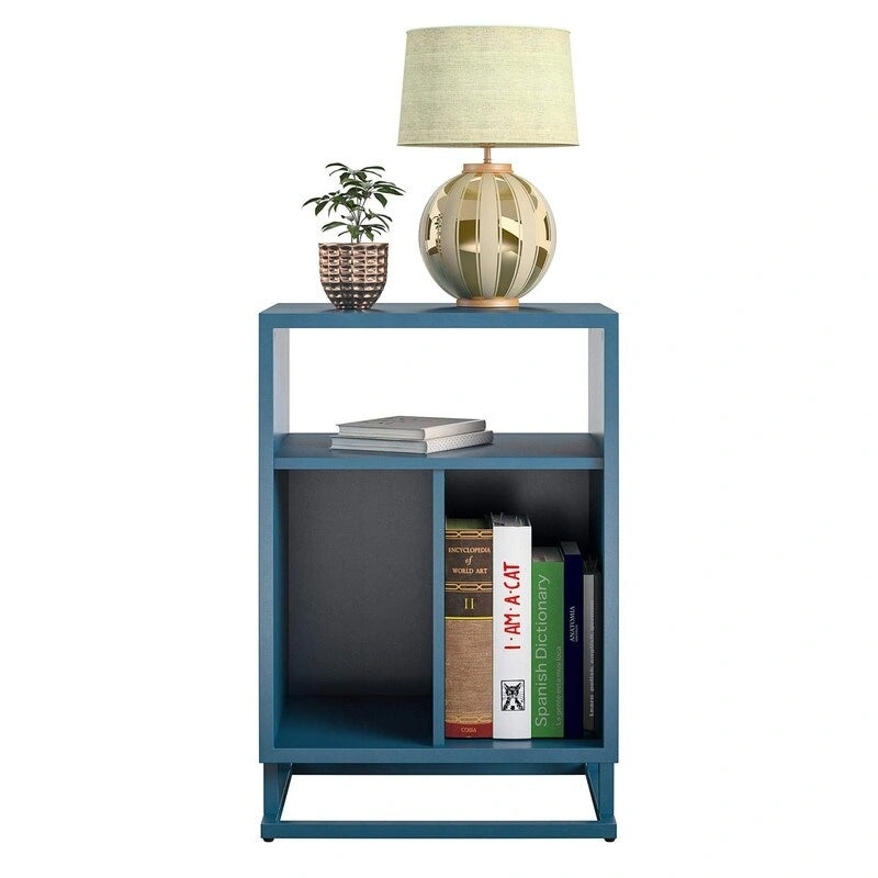 Mobile per giradischi, blu/noce, laminato e metallo