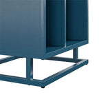 Mobile per giradischi, blu/noce, laminato e metallo