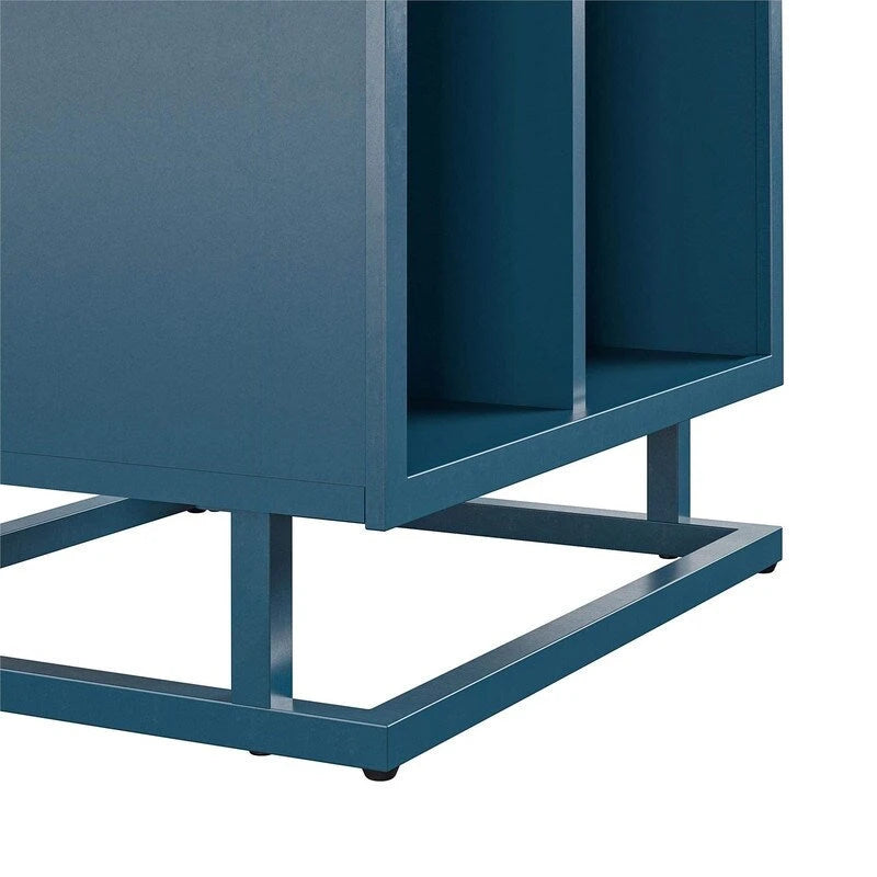 Mobile per giradischi, blu/noce, laminato e metallo