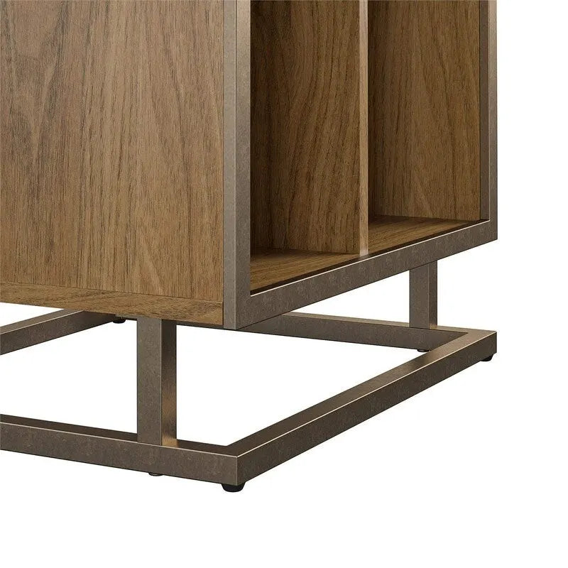 Mobile per giradischi, blu/noce, laminato e metallo