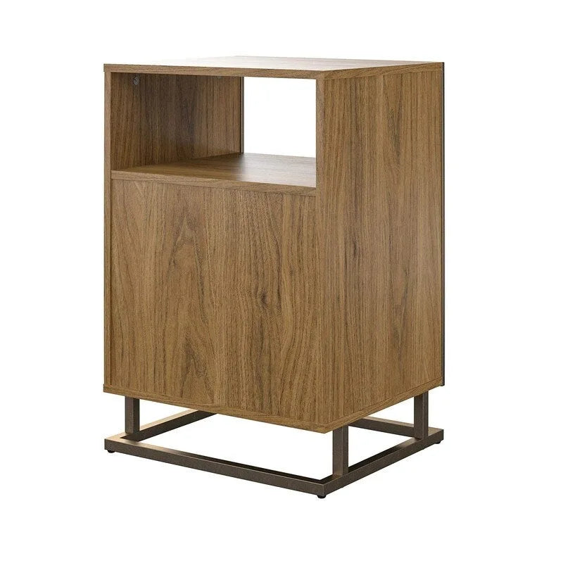 Mobile per giradischi, blu/noce, laminato e metallo