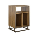 Mobile per giradischi, blu/noce, laminato e metallo