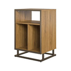 Mobile per giradischi, blu/noce, laminato e metallo